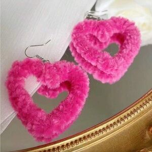 Pink Heart-Shaped Earrings